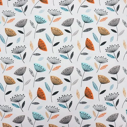 Bio Jersey Motiv Retro Flowers In Weiß Von Stoffonkel 2 Bio Jersey Motiv Retro Flowers In Weiß Von Stoffonkel – Bild 2