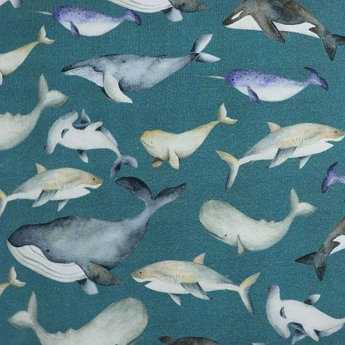 Bio Jersey Sea Creatures In Petrol 2 Bio Jersey Sea Creatures In Petrol – Bild 2