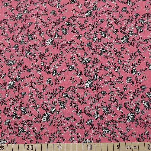 Bio Jersey Stoff Blumenmotiv Nelke Rosa 2 Bio Jersey Stoff Blumenmotiv Nelke Rosa – Bild 2