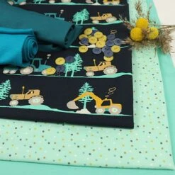 Bio Jersey Stoff Mini Jungle Confetti Mint Von Stoffonkel -TextilKreativ Verkaufsgeschäft Jungle Confetti mint von Stoffonkel Bio 458 4