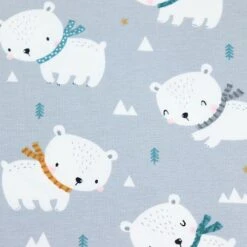 Bio Jersey Motiv Eisbärchen Grau Von Stoffonkel -TextilKreativ Verkaufsgeschäft Motiv Eisbaerchen grau von Stoffonkel Bio 1512 2