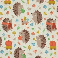 Bio Jersey Motiv Pucky Der Igel Von Stoffonkel In Weiß Beige -TextilKreativ Verkaufsgeschäft Motiv Pucky der Igel von Stoffonkel 815 2