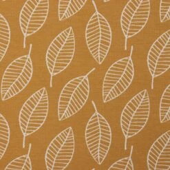 Bio Jersey Motiv Single Leave Herbstgold Von Stoffonkel -TextilKreativ Verkaufsgeschäft Motiv Single Leave herbstgold von Stoffonkel 1155 2