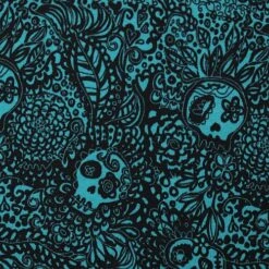 Bio Jersey Motiv Tangle Skulls In Türkis Von Stoffonkel 5 Bio Jersey Motiv Tangle Skulls In Türkis Von Stoffonkel -TextilKreativ Verkaufsgeschäft Motiv Tangle Skulls in tuerkis von 1153 2