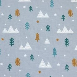Bio Jersey Motiv Winterwald Grau Von Stoffonkel -TextilKreativ Verkaufsgeschäft Motiv Winterwald grau von Stoffonkel Bio 1514 2