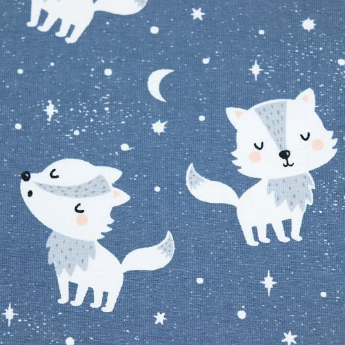 Bio Jersey Motiv Wölfchen Grau Von Stoffonkel 3 Bio Jersey Motiv Wölfchen Grau Von Stoffonkel – Bild 3