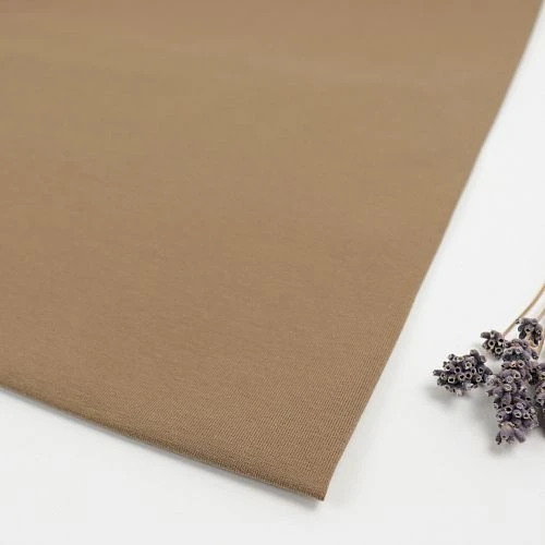 Organic Single Stretch Jersey In Camel Von Mind The MAKER 1 Organic Single Stretch Jersey In Camel Von Mind The MAKER