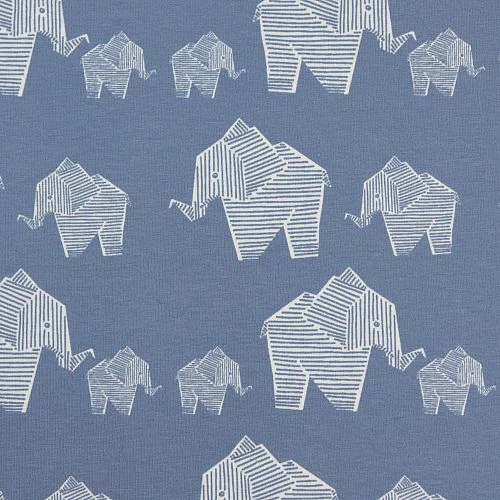 Bio Jersey Origami Motiv Elephant Von Stoffonkel In Stonewashed 3 Bio Jersey Origami Motiv Elephant Von Stoffonkel In Stonewashed – Bild 3