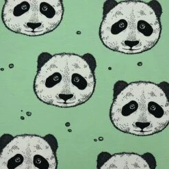Bio Jersey Peculiar Panda In Pastellgrün Von Bloome Copenhagen -TextilKreativ Verkaufsgeschäft Peculiar Panda in pastellgruen von Bloome 1254 2