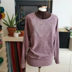 Organic Brushed Bio Piqué In Bordeaux Meliert Von Mind The MAKER -TextilKreativ Verkaufsgeschäft Pique in Bordeaux meliert von mind 919 3