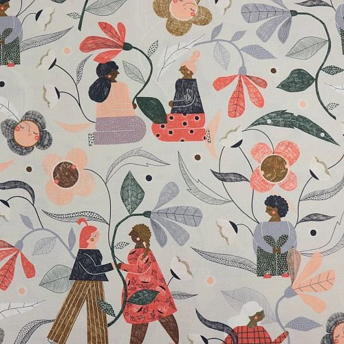 Bio Popeline Baumwollstoff Garden Gather Aus Der Serie Bloom Together Von Cloud9 2 Bio Popeline Baumwollstoff Garden Gather Aus Der Serie Bloom Together Von Cloud9 – Bild 2