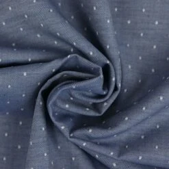 Bio Chambray Punkte Denim Blau Von Amandine Cha -TextilKreativ Verkaufsgeschäft Punkte Denim Blau von Amandine Cha 1193 2