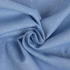 Bio Chambray Punkte Himmelblau Von Amandine Cha -TextilKreativ Verkaufsgeschäft Punkte Himmelblau von Amandine Cha Bio 1192 2