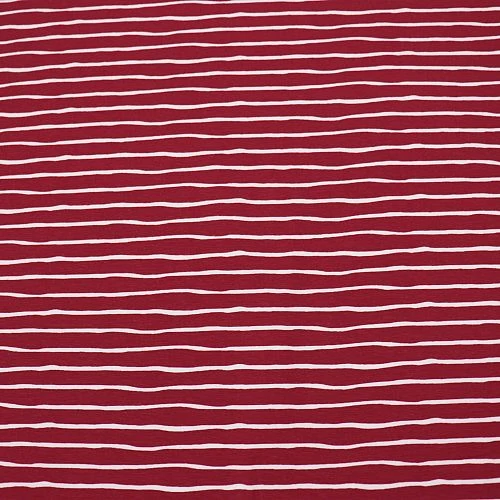 Bio Ringeljersey Stoff Good Vibes Stripes Kirsche Von Stoffonkel 2 Bio Ringeljersey Stoff Good Vibes Stripes Kirsche Von Stoffonkel – Bild 2