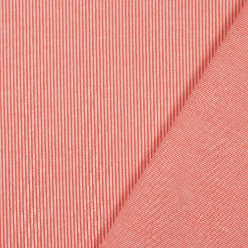 Bio Strickjacquard Rippenmuster Koralle Von Stoffonkel 3 Bio Strickjacquard Rippenmuster Koralle Von Stoffonkel – Bild 3