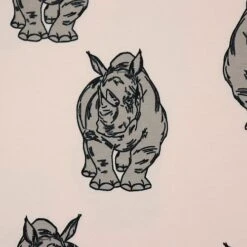 Bio Jersey Rocking Rino Nashorn In Petal Pink Von Bloome Copenhagen -TextilKreativ Verkaufsgeschäft Rocking Rino Nashorn in petal pink 1259 2