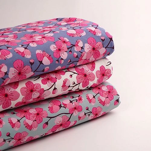 Bio Jersey Motiv Sakura In Grün Von Stoffonkel 4 Bio Jersey Motiv Sakura In Grün Von Stoffonkel – Bild 4