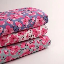 Bio Jersey Motiv Sakura In Weiß Von Stoffonkel -TextilKreativ Verkaufsgeschäft Sakura in weiss von Stoffonkel Bio 1489 3
