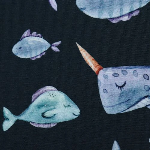 Bio Jersey Sea Animals Navy 3 Bio Jersey Sea Animals Navy – Bild 3