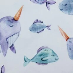 Bio Jersey Sea Animals White -TextilKreativ Verkaufsgeschäft Sea Animals white Bio Jersey 2054 2