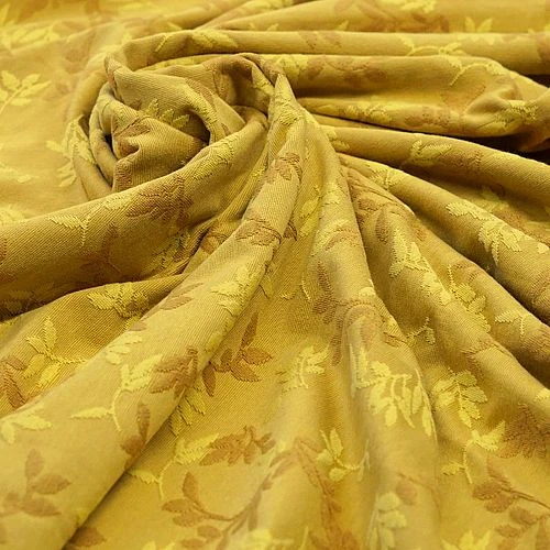 Bio Relief Strickjacquard Shiny Leaves Messing Von Stoffonkel 4 Bio Relief Strickjacquard Shiny Leaves Messing Von Stoffonkel – Bild 4