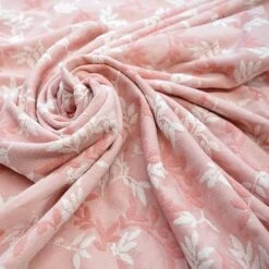 Bio Relief Strickjacquard Shiny Leaves Rosenquarz Von Stoffonkel -TextilKreativ Verkaufsgeschäft Shiny Leaves rosenquarz von Stoffonkel Bio 813 3