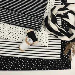Bio Jersey Stoff Dotties Weiß Schwarz Von Stoffonkel -TextilKreativ Verkaufsgeschäft Stoff Dotties weiss schwarz von Stoffonkel 545 2