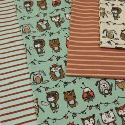 Bio Jersey Stoff Streifen Aquamint Karamell Ringeljersey Stoffonkel -TextilKreativ Verkaufsgeschäft Stoff Streifen aquamint karamell Ringeljersey Stoffonkel 412 2