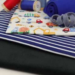 Bio Jersey Stoff Streifen Marineblau Ringeljersey Stoffonkel -TextilKreativ Verkaufsgeschäft Stoff Streifen marineblau Ringeljersey Stoffonkel Bio 527 2