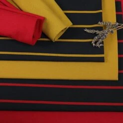 Bio Jersey Stoff Streifen Navy Ocker Streifenjersey -TextilKreativ Verkaufsgeschäft Stoff Streifen navy ocker Streifenjersey Bio 539 2