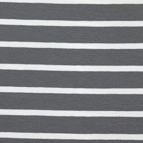 Bio Jersey Stoff Mit Streifen Mausgrau Weiß Als Ringeljersey 3 Bio Jersey Stoff Mit Streifen Mausgrau Weiß Als Ringeljersey – Bild 3