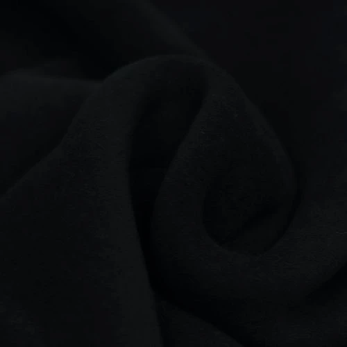 Bio Baumwollfleece Stoff Schwarz Von Fabrilogy 3 Bio Baumwollfleece Stoff Schwarz Von Fabrilogy – Bild 3