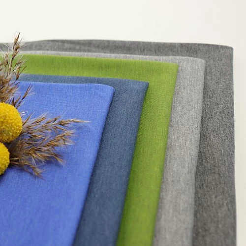 Bio Jersey Stoff Uni Grün Meliert 3 Bio Jersey Stoff Uni Grün Meliert – Bild 3