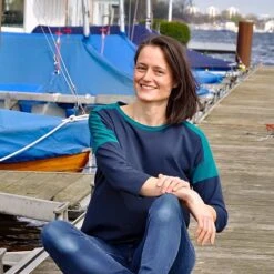 Bio Jersey Stoff Uni Petrol -TextilKreativ Verkaufsgeschäft Stoff uni petrol Bio Jersey 53 2