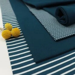 Bio Bündchen Stoff Uni Petrol Blau "water By Night" Stoffonkel -TextilKreativ Verkaufsgeschäft Stoff uni petrol blau water by 423 2