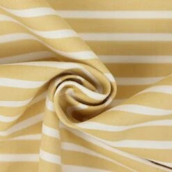 Bio Chambray Streifen Safran Gelb Von Amandine Cha -TextilKreativ Verkaufsgeschäft Streifen Safran gelb von Amandine Cha 1121 2