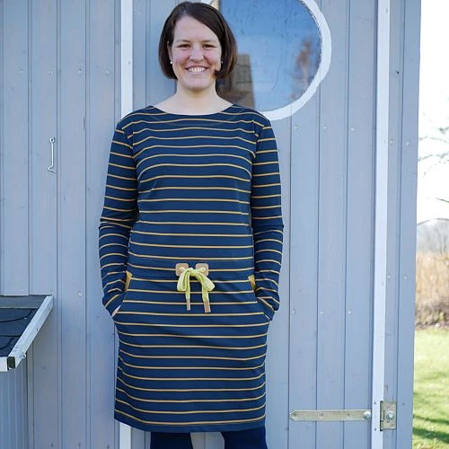 Bio Jersey Stoff Streifen Granit Schiefer Streifenjersey 4 Bio Jersey Stoff Streifen Granit Schiefer Streifenjersey – Bild 4