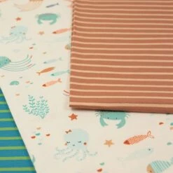 Bio Jersey Stoff Streifen Karamell Ringeljersey Stoffonkel -TextilKreativ Verkaufsgeschäft Streifen karamell Ringeljersey Stoffonkel Bio Jersey 407 3