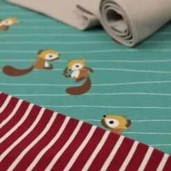 Bio Jersey Stoff Streifen Kirsche Ringeljersey Stoffonkel -TextilKreativ Verkaufsgeschäft Streifen kirsche Ringeljersey Stoffonkel Bio Jersey 417 3