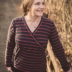 Bio Jersey Stoff Streifen Navy Rot Streifenjersey -TextilKreativ Verkaufsgeschäft Streifen navy rot Streifenjersey Bio Jersey 540 3