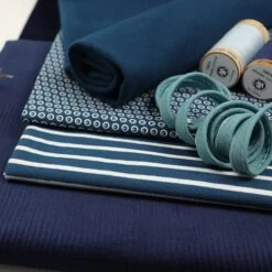 Bio Jersey Stoff Streifen Water By Night Ringeljersey Stoffonkel -TextilKreativ Verkaufsgeschäft Streifen water by night Ringeljersey Stoffonkel 411 3