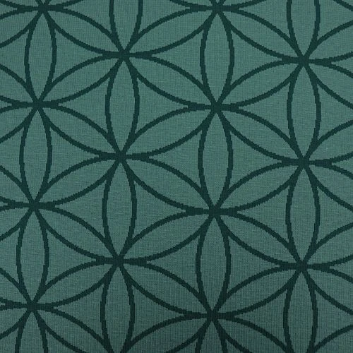 Bio Strickjacquard Blume Des Lebens In Staubgrün Von Stoffonkel 2 Bio Strickjacquard Blume Des Lebens In Staubgrün Von Stoffonkel – Bild 2