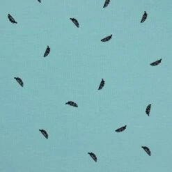 Bio Jersey Swan Feathers In Dusty Mint Von Bloome Copenhagen -TextilKreativ Verkaufsgeschäft Swan Feathers in dusty mint von 882 2