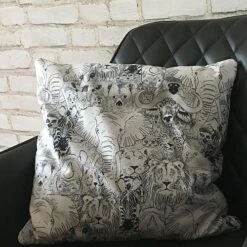 Bio Popeline Baumwollstoff Wild Thing Grey Aus Der Serie Grasslands Von Cloud9 -TextilKreativ Verkaufsgeschäft Thing Grey aus der Serie Grasslands 1265 4