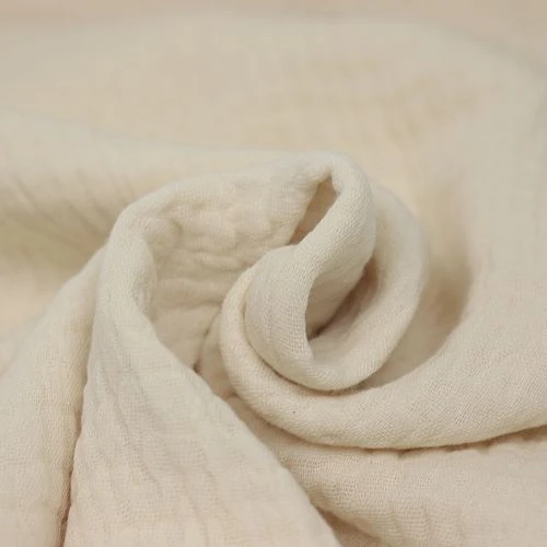 Bio Triple Gauze Uni In Ecru Von Verhees 2 Bio Triple Gauze Uni In Ecru Von Verhees – Bild 2