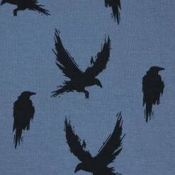 Bio Jersey Winter Crow In Dusty Blue Von Bloome Copenhagen 5 Bio Jersey Winter Crow In Dusty Blue Von Bloome Copenhagen -TextilKreativ Verkaufsgeschäft Winter Crow in dusty blue von 1553 2