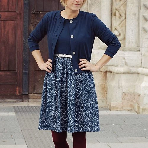 Bio Jersey Stoff Uni Navy Blau 6 Bio Jersey Stoff Uni Navy Blau – Bild 6