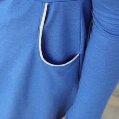 Bio Jersey Stoff Uni Blau Meliert -TextilKreativ Verkaufsgeschäft blau meliert Bio Jersey Stoff uni 2 4