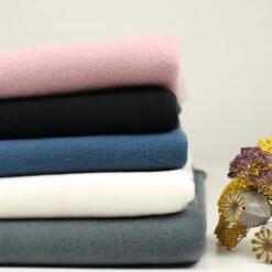 Bio Baumwollfleece Stoff Dunkelgrau Von Fabrilogy -TextilKreativ Verkaufsgeschäft dunkelgrau von Fabrilogy Bio Baumwollfleece Stoff 1251 3