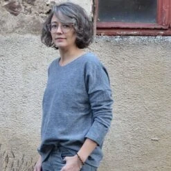 Organic Brushed Bio Piqué In Navy Meliert Von Mind The MAKER -TextilKreativ Verkaufsgeschäft in Navy meliert von mind the 920 4